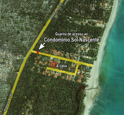 Mapa de localização do condomínio